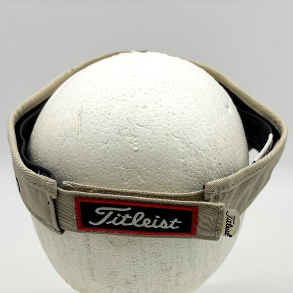 Titleist Low Profile Golf Sun Visor Mens OSFA Tan Blue Adjustable Pro V1 Hat Lid - Picture 3 of 8